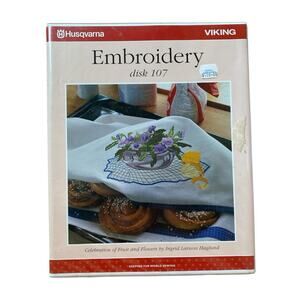 Fruit & Flowers Embroidery Designs Husqvarna Disk107 W/Embroidery Collection V3